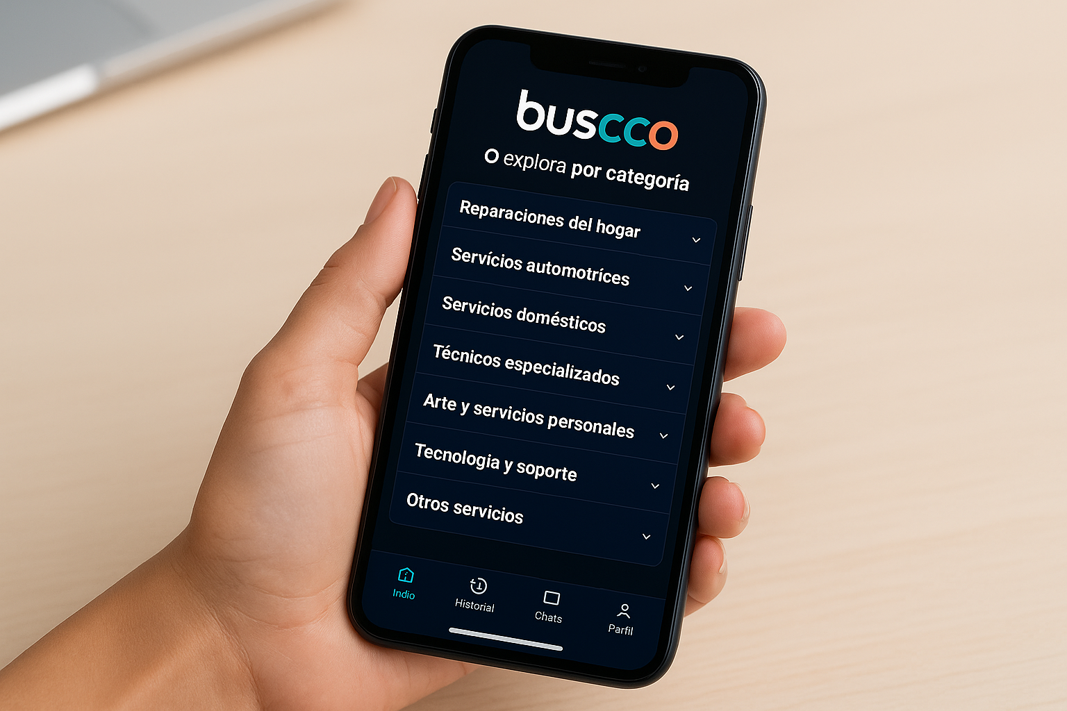 Vista Buscco categorías